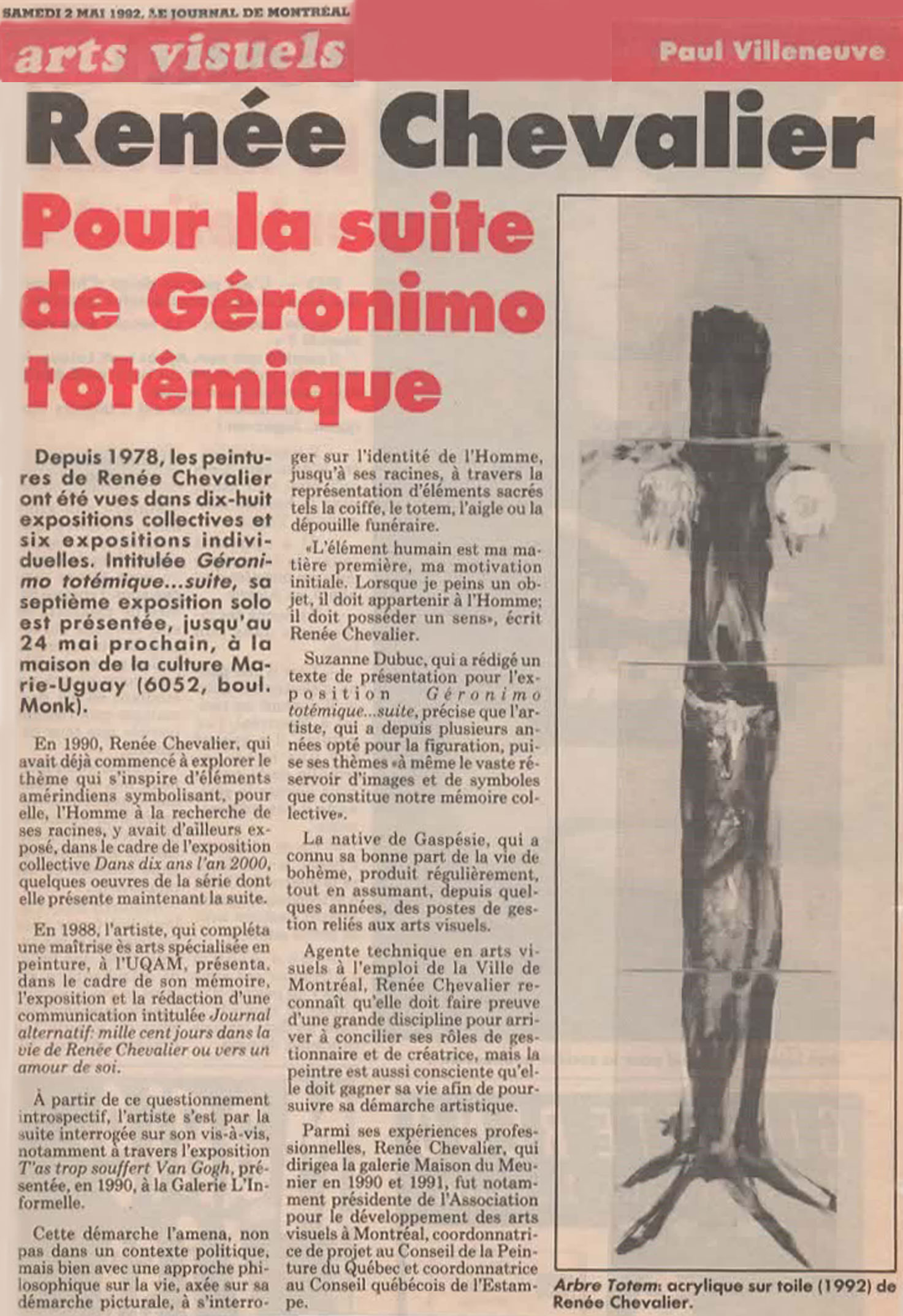 Journal Montreal-92-G.Totemique