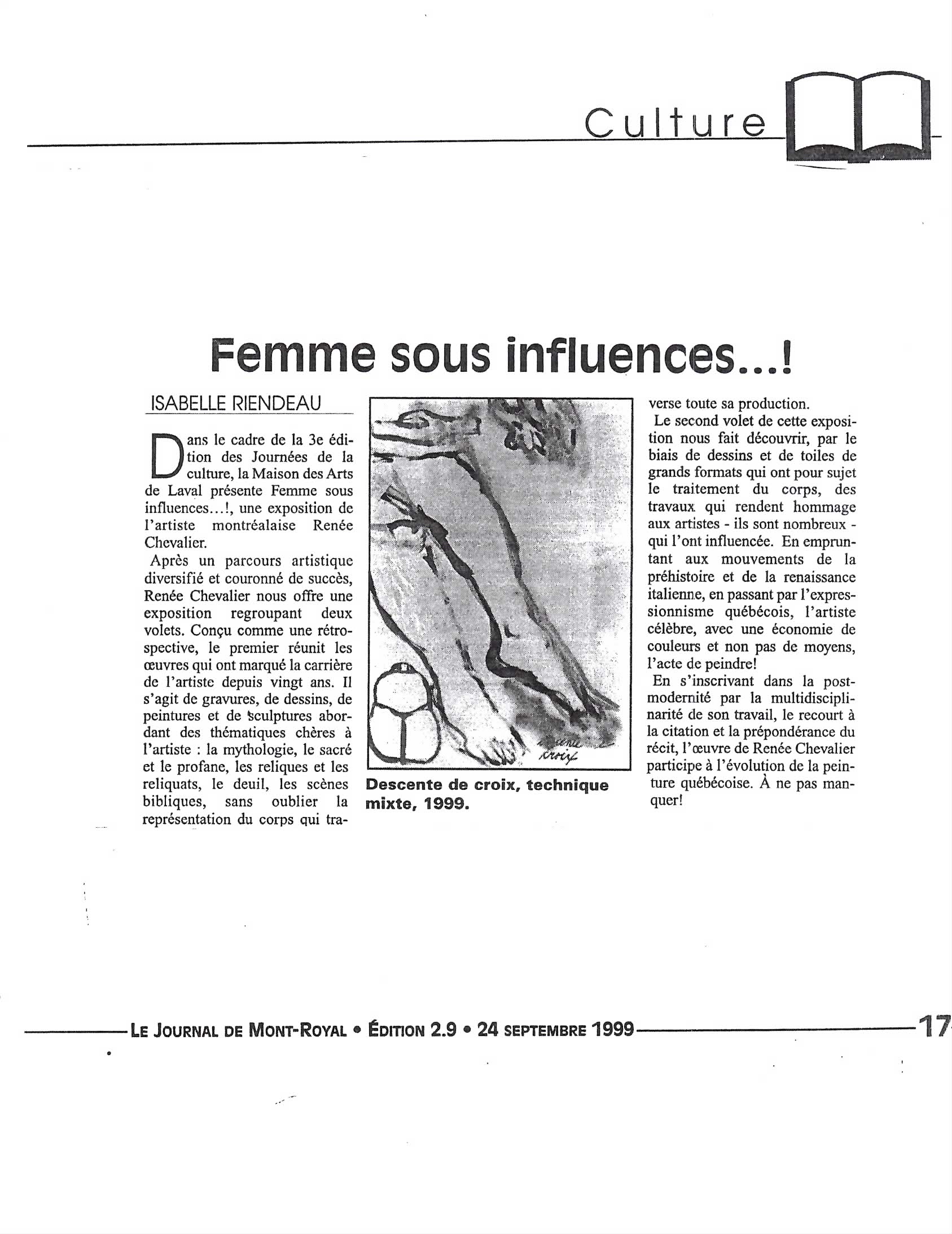 Journal de Mont Royal  sept. 1999