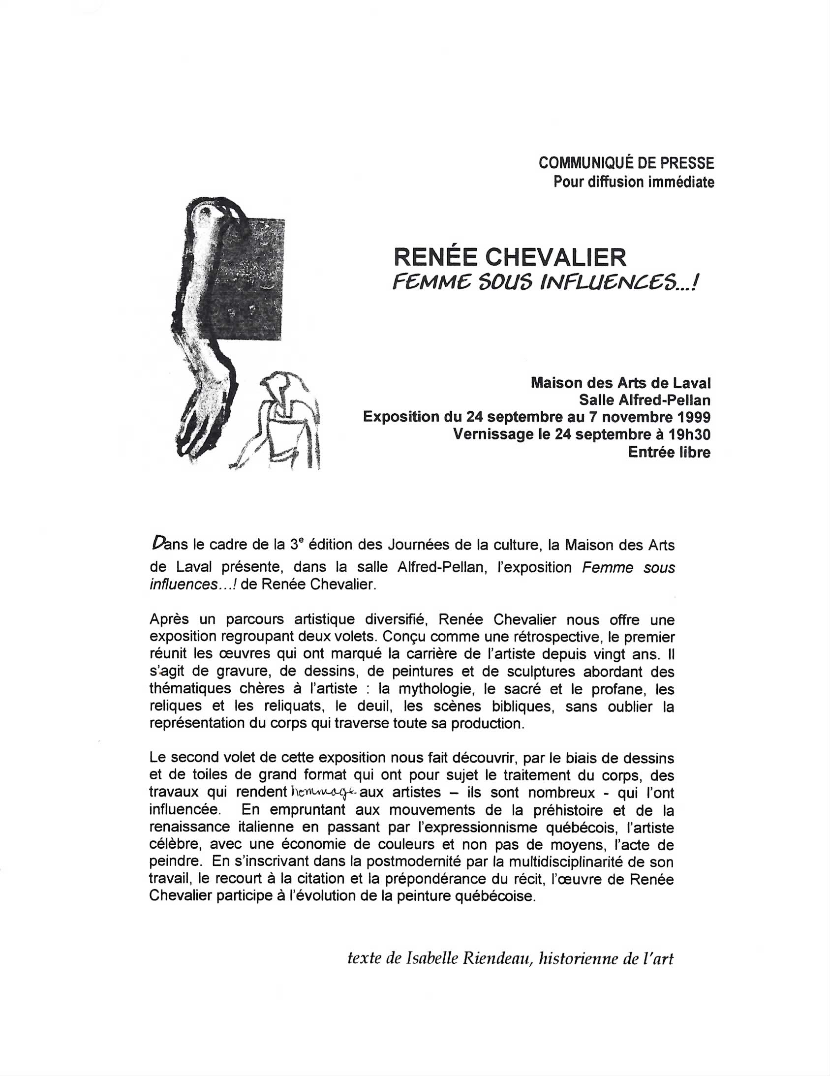 Texte  communique Femme sous influences- I. Riendeau
